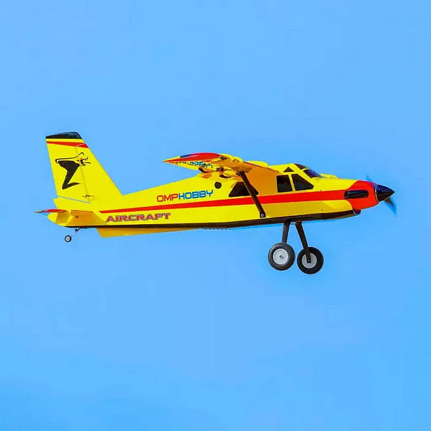 OMPHobby 65" Bushmaster RC Balsa Airplane PNP Red & Yellow