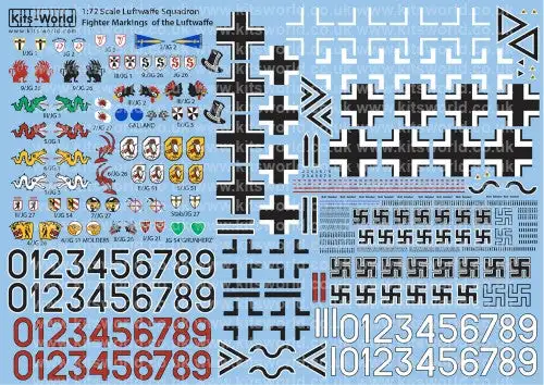 Warbird Decals 172181 1/72 Luftwaffe Squadron Fighter Markings