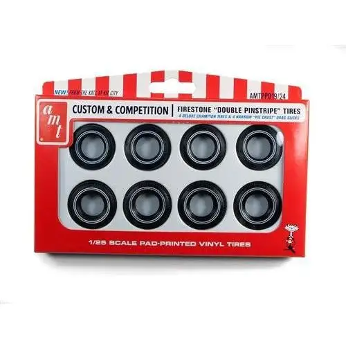 Firestone Double Pinstripe Tires Parts Pack 1/25 Scale