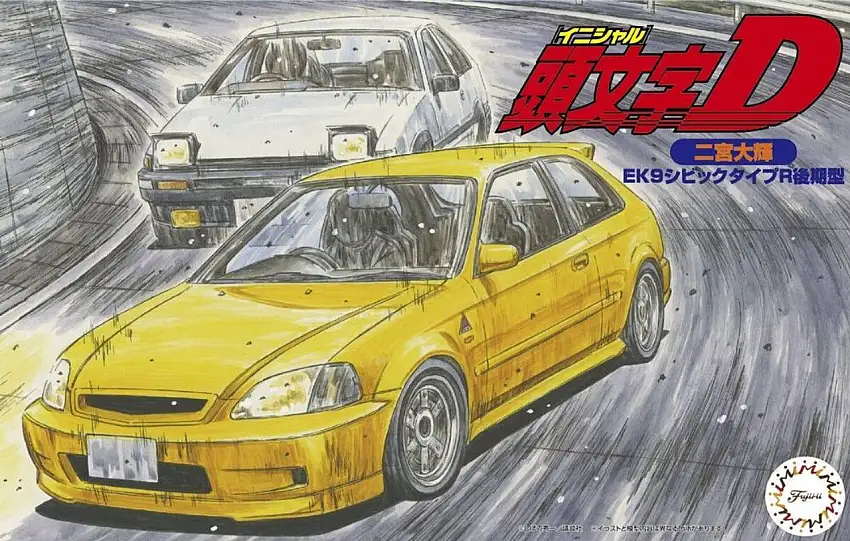 Honda Civic Type R EK9 Car Initial D Series 1/24 Fujimi
