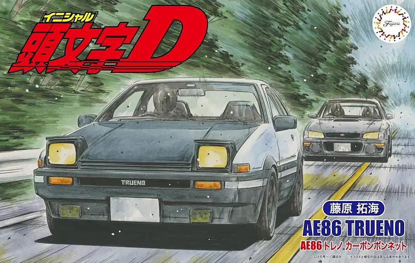Toyota AE86 Trueno Carbon Bonnet Car Initial D Series 1/24 Fujimi