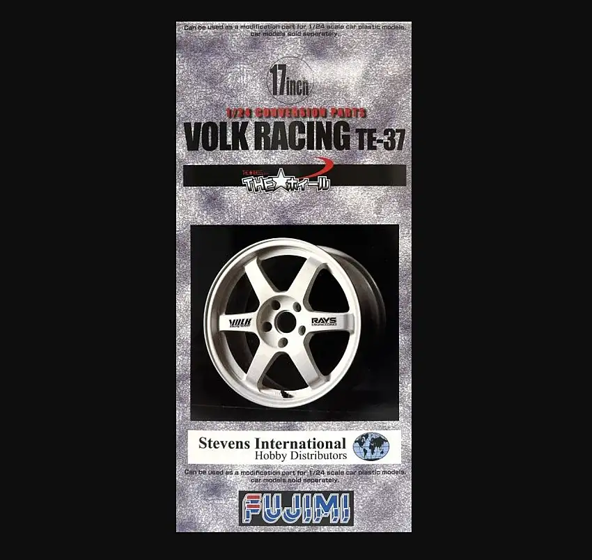 Volk Racing TE37 17" Tire & Wheel Set (4) 1/24 Fujimi