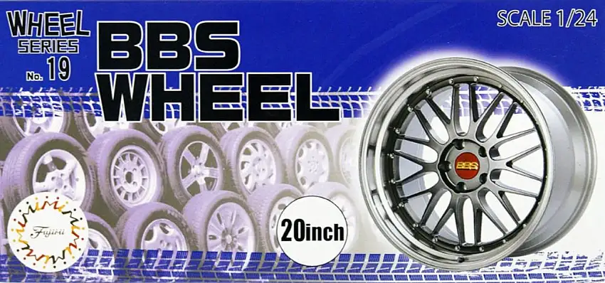 BBS 20" Tire & Wheel Set (4) 1/24 Fujimi