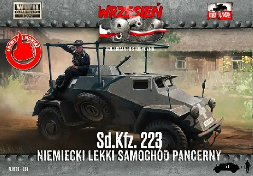 WWII SdKfz 223 German Light Armored Car 1/72 First To Fight Models