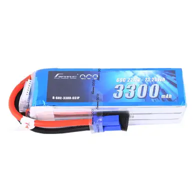 Gens ace 6S 3300mAh 22.2V 60C Lipo Battery Pack with EC5 Plug