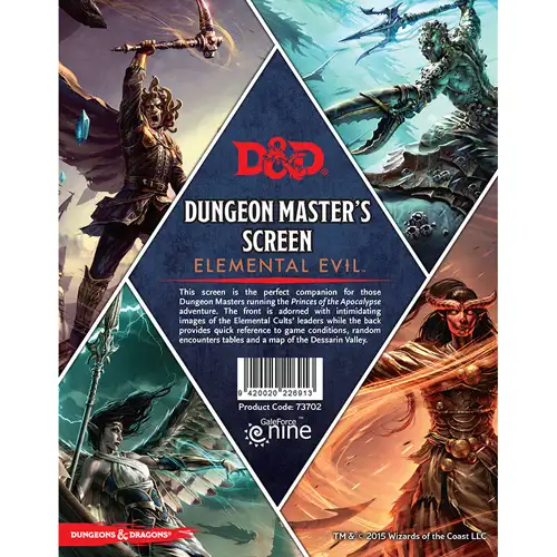 D&D RPG: Elemental Evil - Dungeon Master's Screen