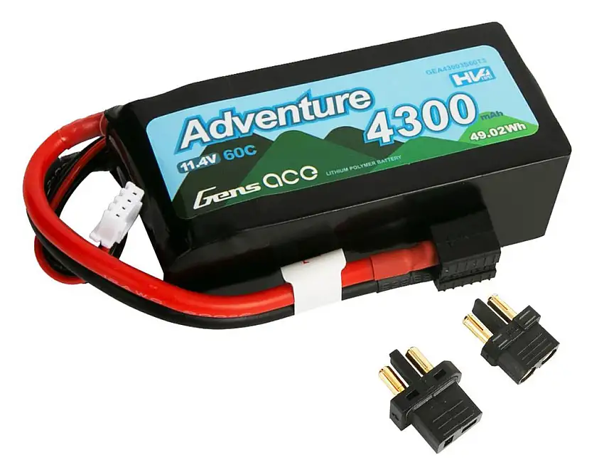 Gens Ace Adventure HV 4300mAh 3S 11.4V 60C Battery XT60, Deans