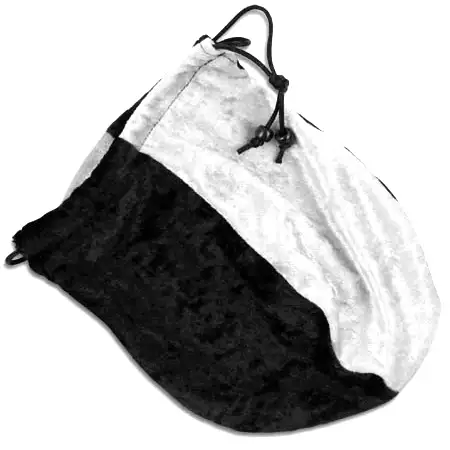 Dice Bag - Velvet Black & White