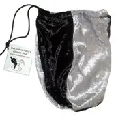 Dice Bag - Velvet Black & Silver