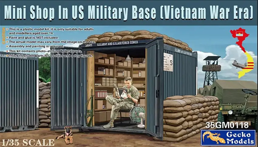 US Military Base Mini Shop w/Figure Vietnam War 1/35 Gecko Models