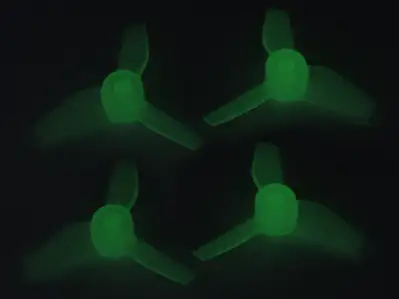 RakonHeli 3 Blade Clear Propeller (2CW,2CCW) 31mm - Glow