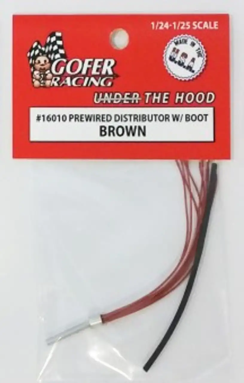 Brown Prewired Distributor w/Aluminum Plug Boot Material 1/24-1/25 Gofer Racing Decals