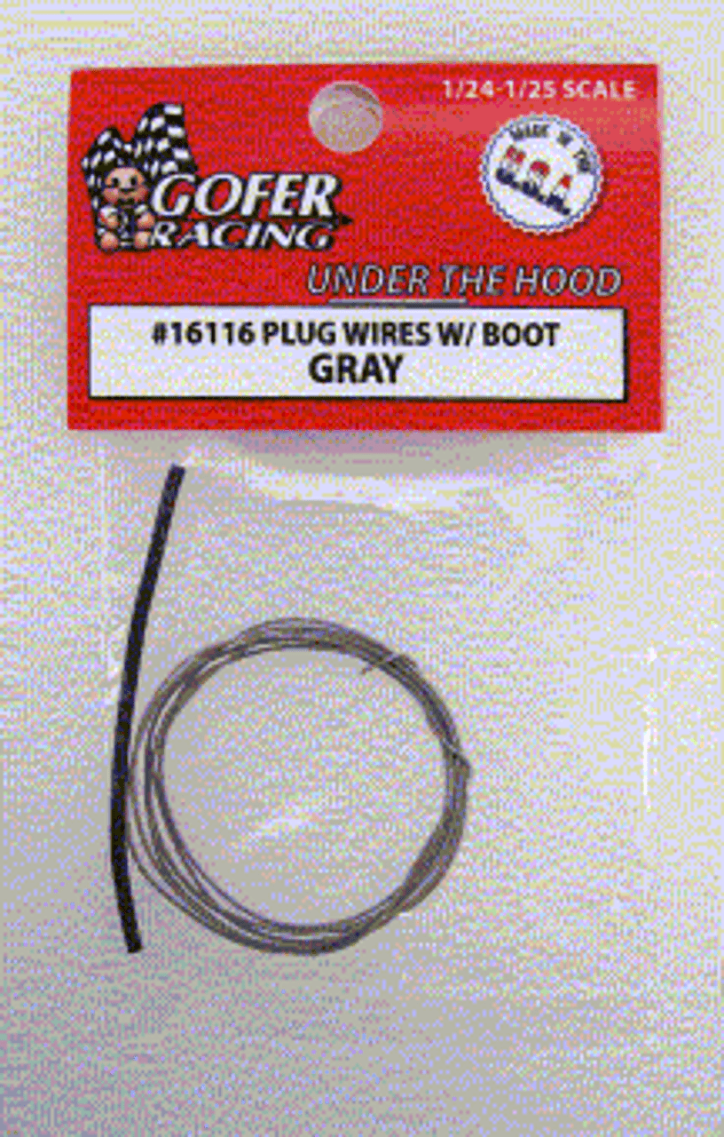 Gray Plug Wire 2ft. w/Plug Boot Material 1/24-1/25 Gofer Racing Decals