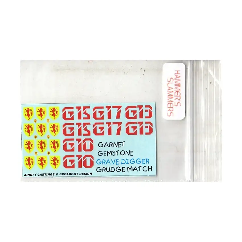 Blower Tank Decals 4 - Garnet, Grave Digger, Grudge Match