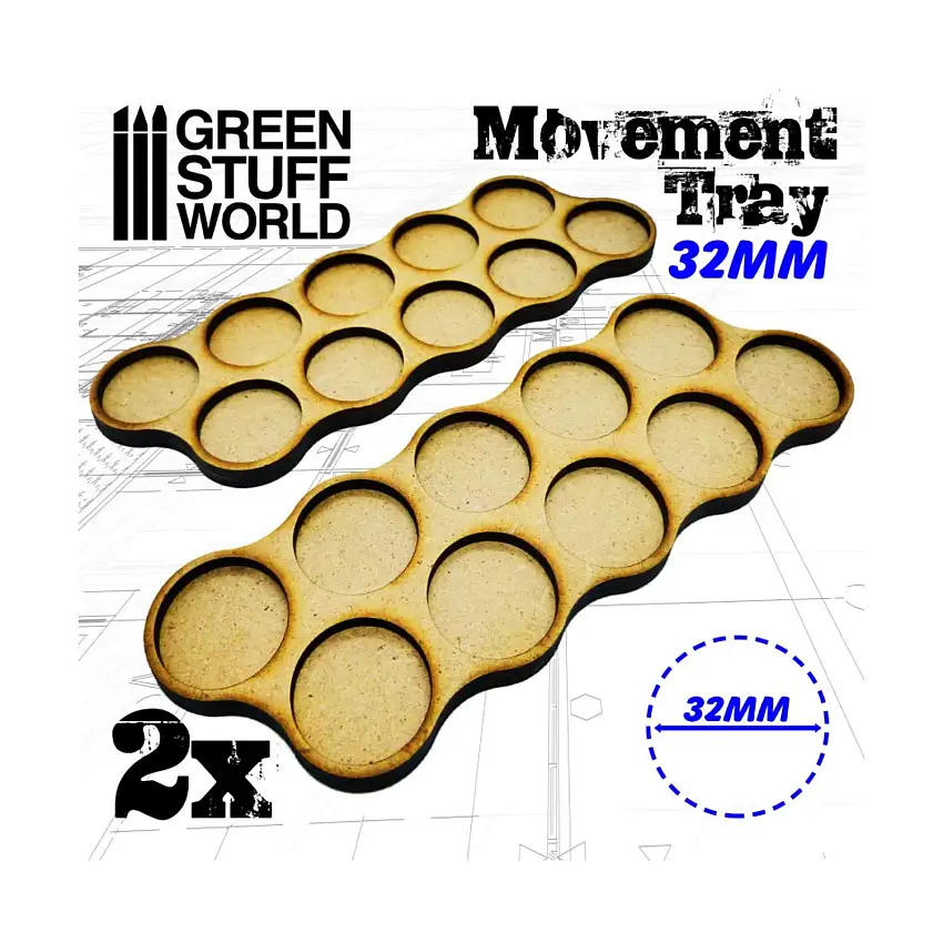 32mm Skirmish Trays - 5x2
