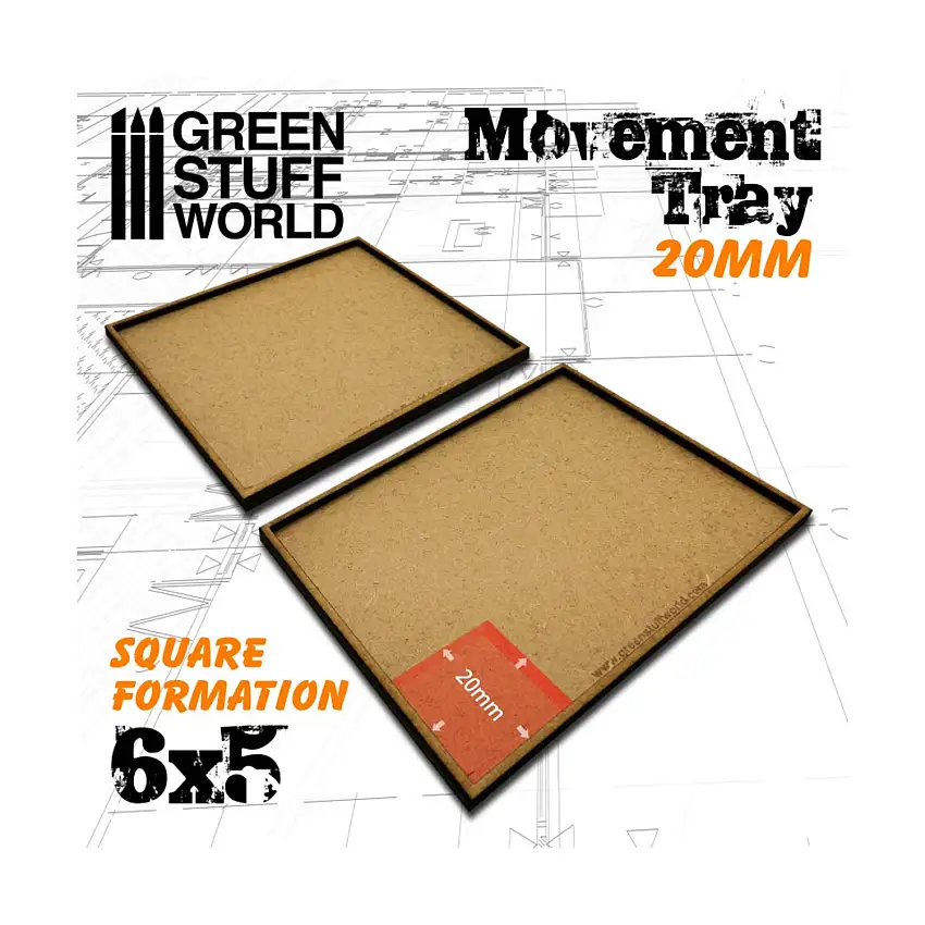 20mm Square Movement Trays - 6x5