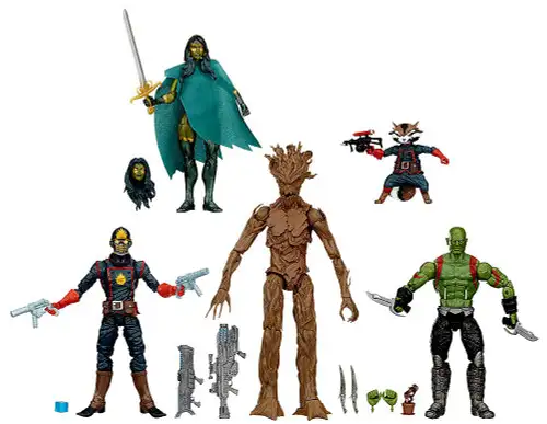 Marvel Legends Guardians of the Galaxy Comic Edition Exclusive Action Figure 5-Pack [Groot, Drax, Rocket, Star Lord, Gamora & Baby Groot]