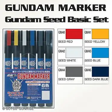 GMS109 Gundam Marker Seed Basic Set (6 Markers)