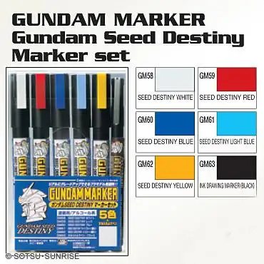 Gundam Marker SEED DESTINY Marker Set