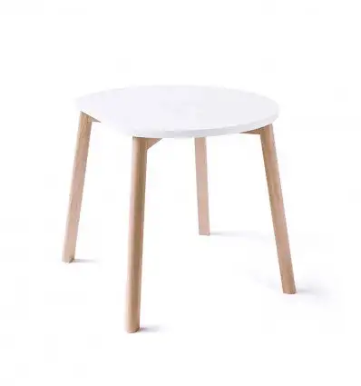 Half-Moon Wooden Kids Table - White