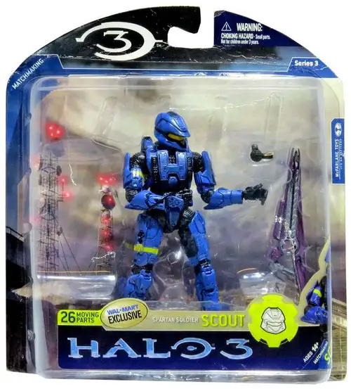 McFarlane Toys Halo 3 Series 3 Spartan Soldier Scout Exclusive Action Figure [Blue, Damaged Package]
