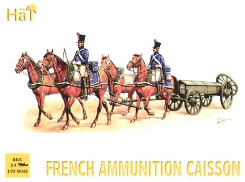French Ammo Caisson (3 Sets) 1/72 Hat