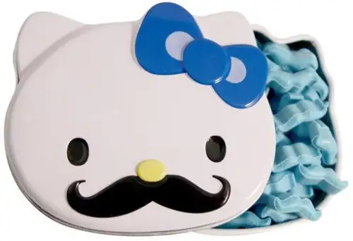 Sanrio Hello Kitty Sweet 'Staches Candy Tin [Blue Bow]