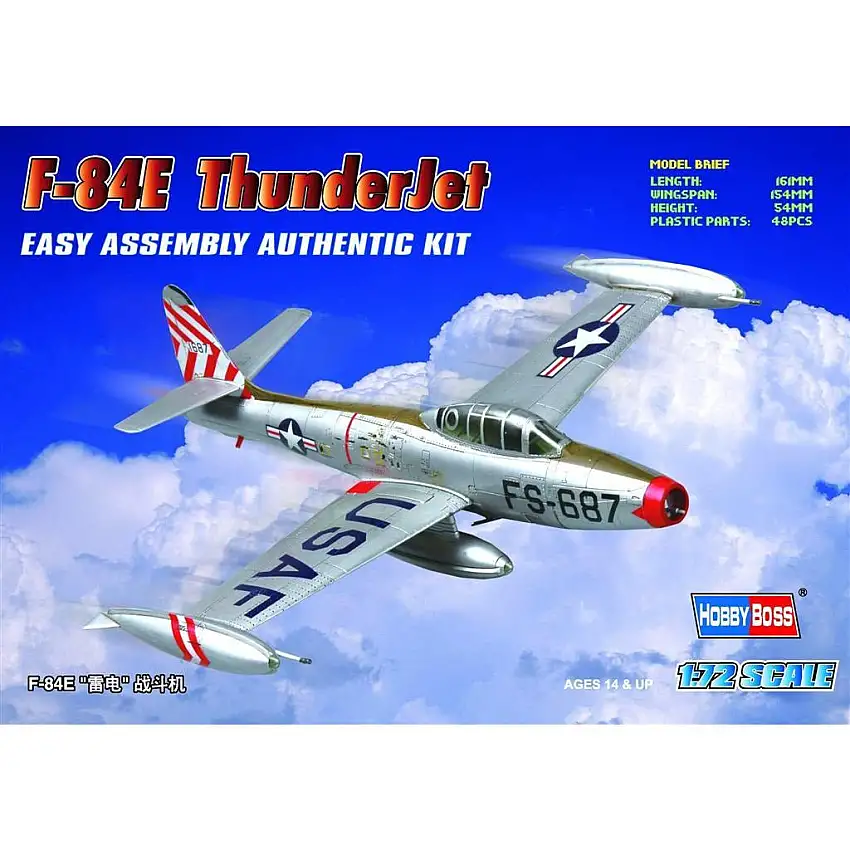 Hobby Boss 1/72 F-84E Thunderjet Fighter 80246