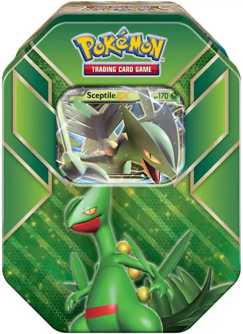 Pokemon XY Hoenn Power Sceptile-EX Tin Set [4 Booster Packs & Promo Card]