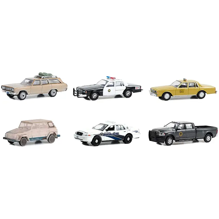 "Hollywood Series" Set of 6 pieces Release 39 1/64 Diecast Model Cars by Greenlight