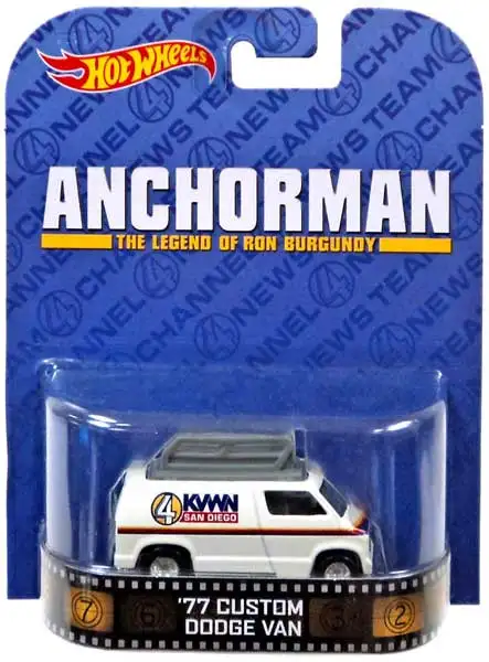 Hot Wheels Anchorman HW Retro Entertainment '77 Custom Dodge Van Diecast Car