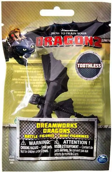 How to Train Your Dragon 2 Dreamworks Dragons Battle Figures Toothless Minifigure [Wings Out]