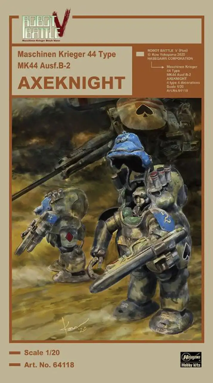 Robot Battle V Maschinen Krieger Type Mk44 Ausf.B-2 Axeknight (Ltd Edition) 1/20 Hasegawa