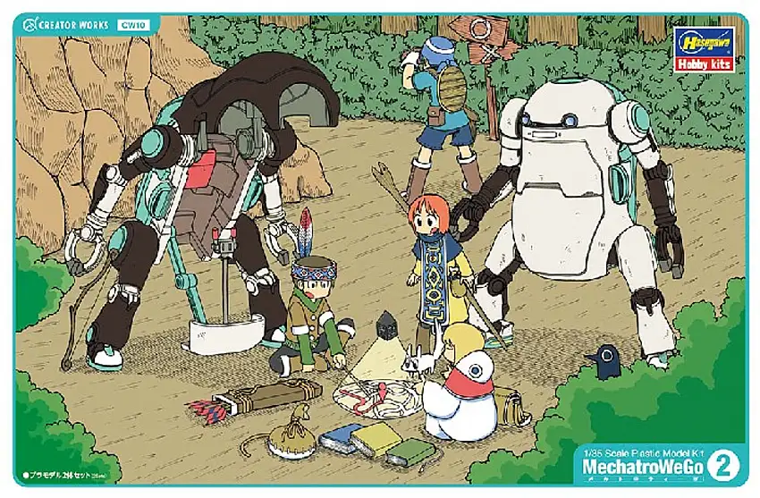 Mechatro WeGo #02 Milk & Cacao Mechanical Mobile Suits (2) w/Figures 1/35 Hasegawa