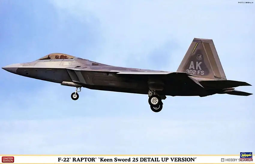 F-22 Raptor Keen Sword 25 USAF Fighter Detail Up Version (Ltd Edition) 1/48 Hasegawa