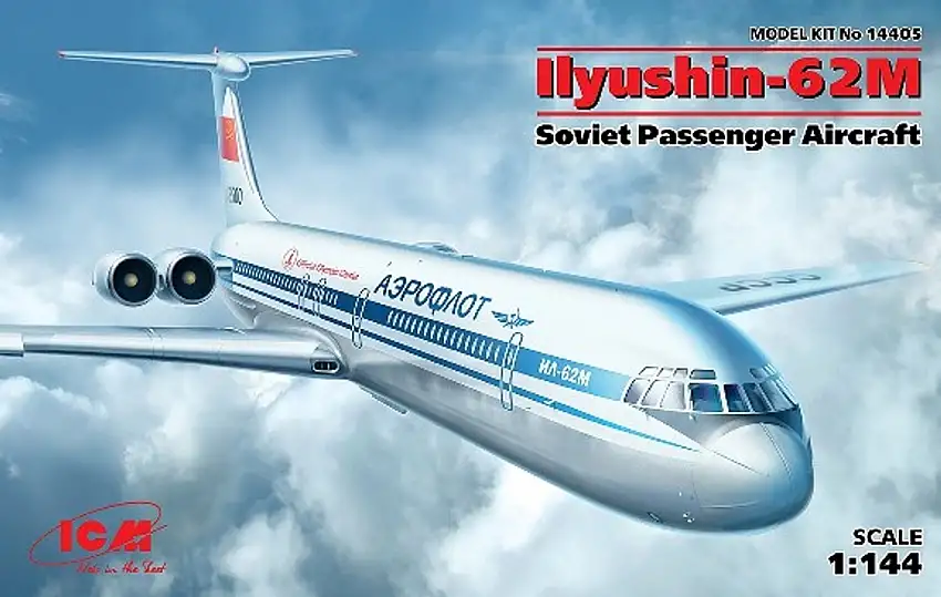 Ilyushin-62M Soviet Passenger Aircraft 1/144 ICM Models (ICM14405)