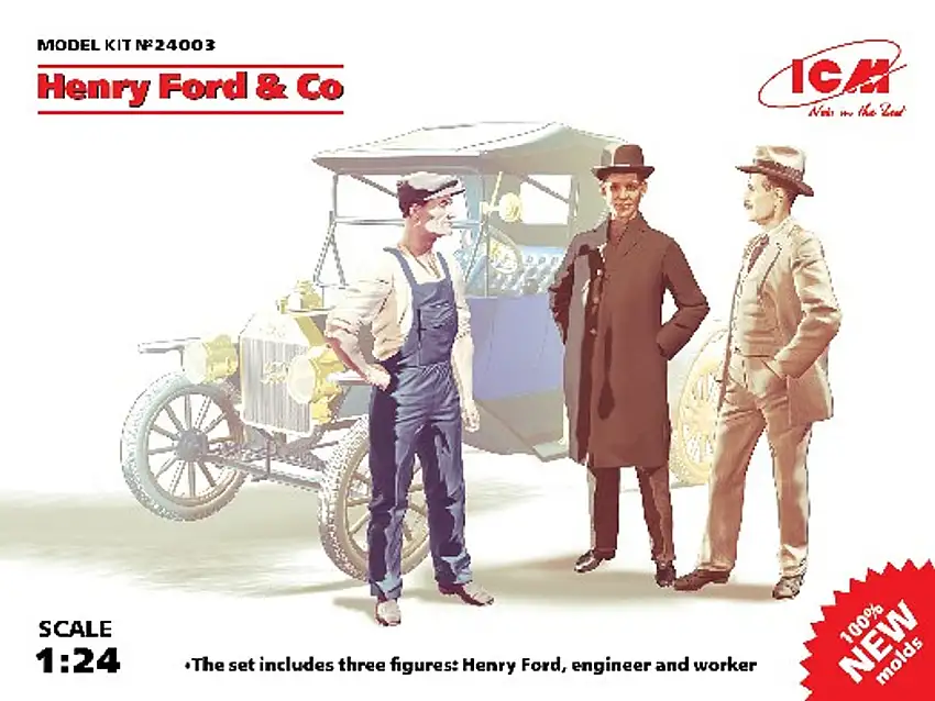 Henry Ford & Co. Figure Set (3) 1/24 ICM Models