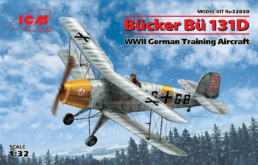 WWII German Bucker Bu131D Training Aircraft 1/32 ICM Models