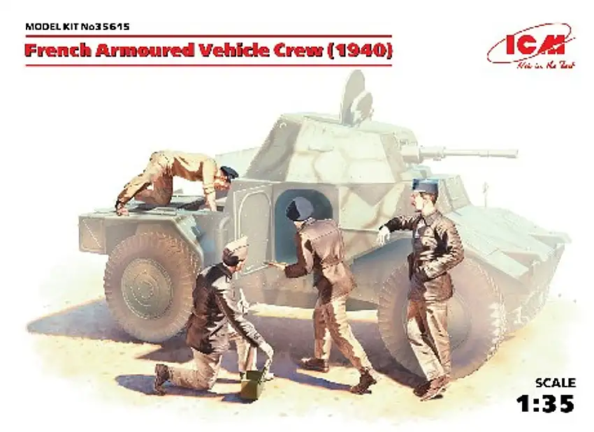 French Armored Vehicle Crew 1940 (4) 1/35 ICM Models
