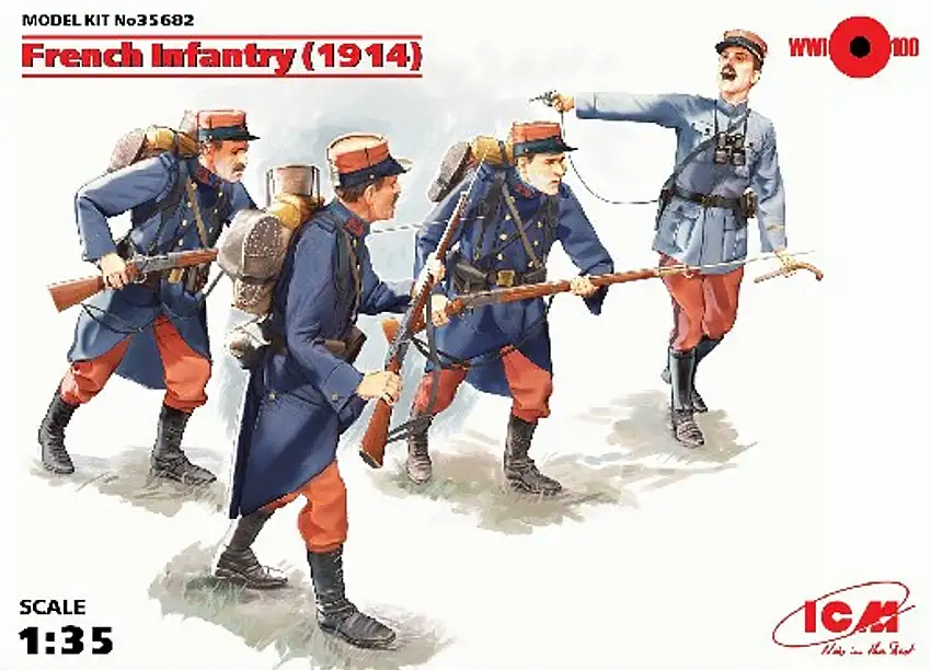 French Infantry 1914 (4) 1/35 ICM Models