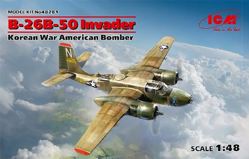 USAF B-26B-50 Invader Korean War Bomber 1/48 ICM Models
