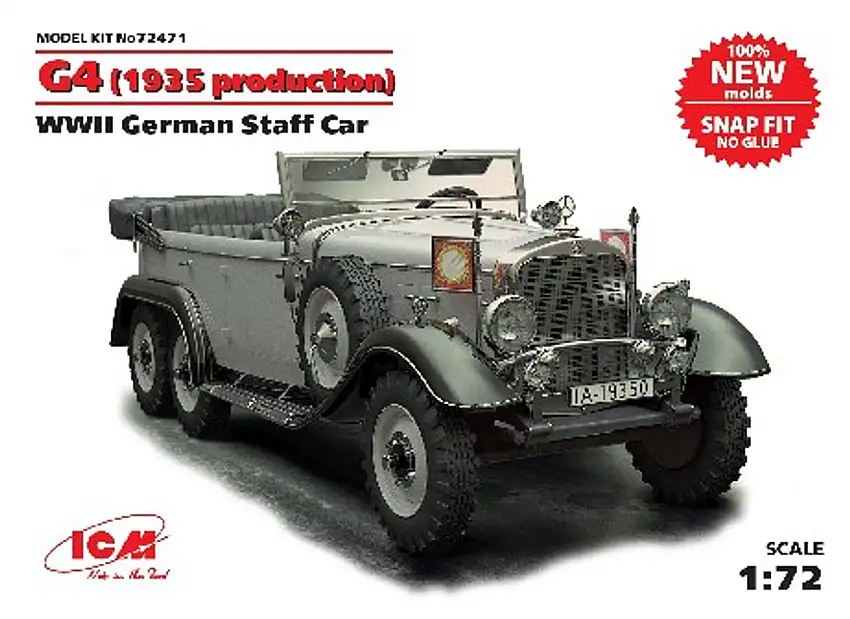 WWII German G4 1935 Production Staff Car (Snap) 1/72 ICM Models
