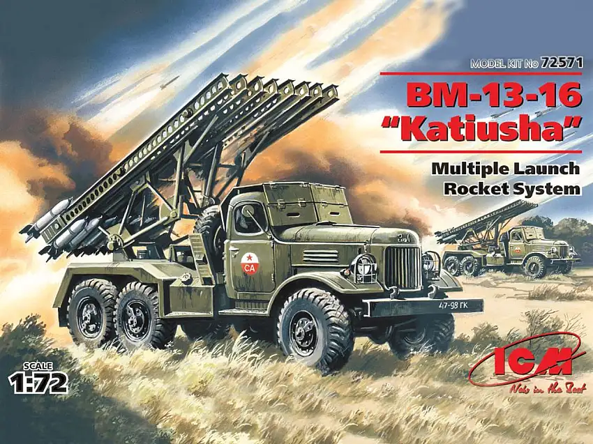 Soviet BM-13-16 Katyusha Multiple Launch Rocket System Vehicle 1/72 ICM Models