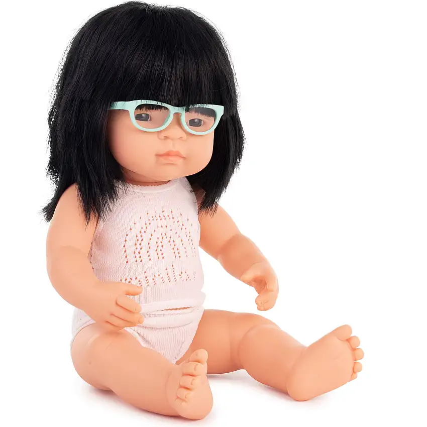 Asian Baby Doll | Girl with Glasses 15"