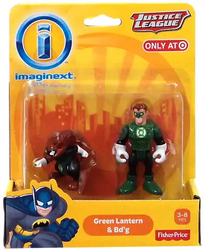 Fisher Price DC Super Friends Imaginext Justice League Green Lantern & Bd'g Exclusive 3-Inch Mini Figures