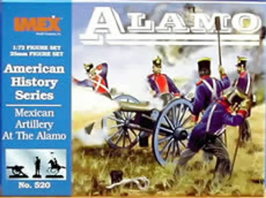 Alamo Mexican Artillery (35 figures w/ 4 cannon) 1/72 Imex