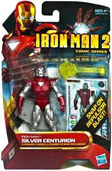 Iron Man 2 Comic Series Iron Man Silver Centurion Action Figure #34