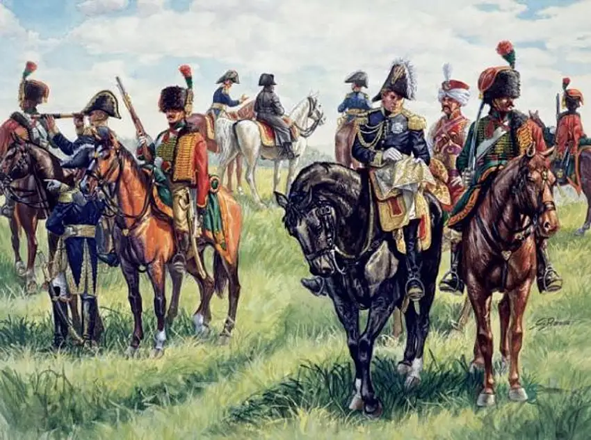 Napoleonic War: French Imperial General Staff (21 w/13 Horses) 1/72 Italeri