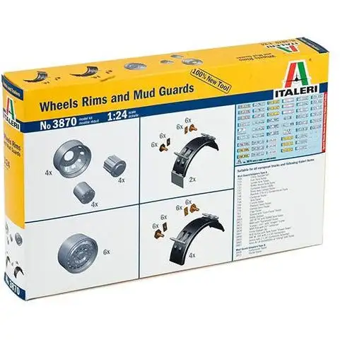 Italeri 1/24 Wheels Rims And Mud Guards