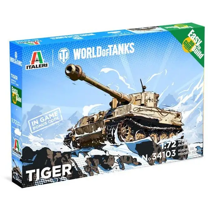Italeri 1/72 Tiger - Wot - Easy To Build